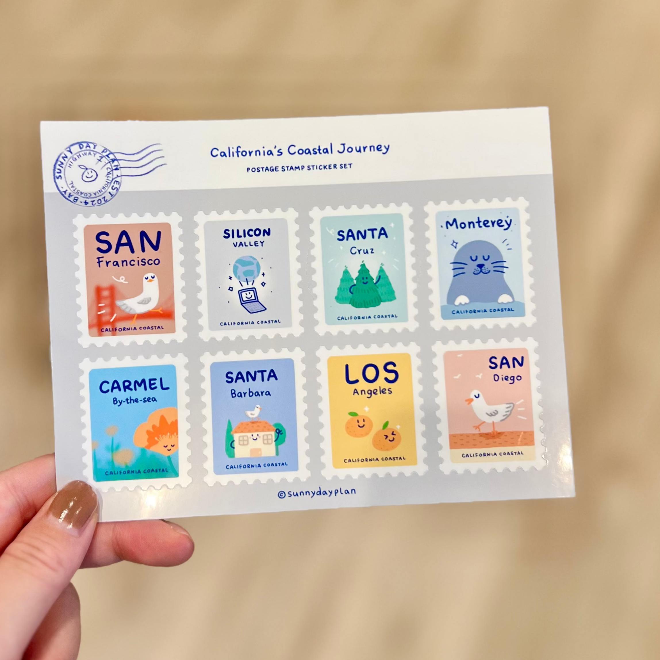 California Coastal Journey Sticker Sheet