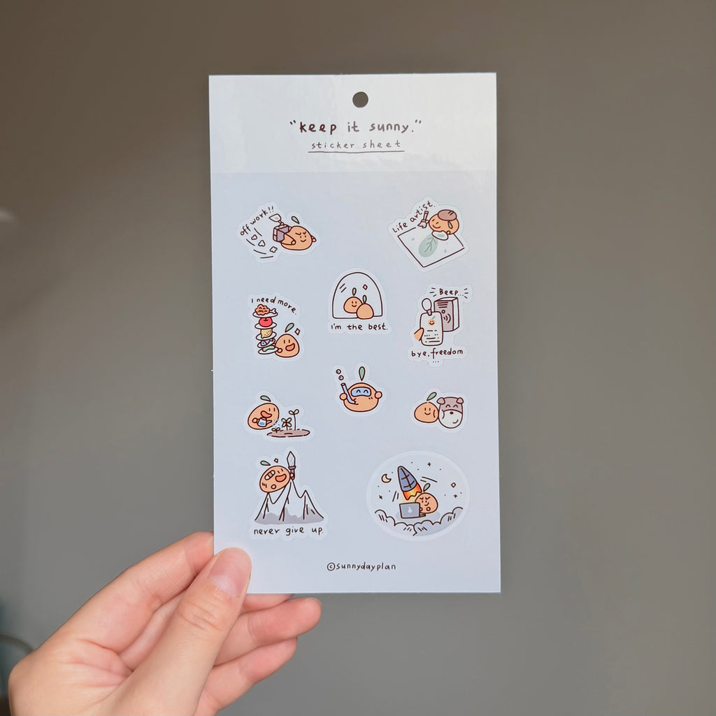 Orange Sticker Sheet
