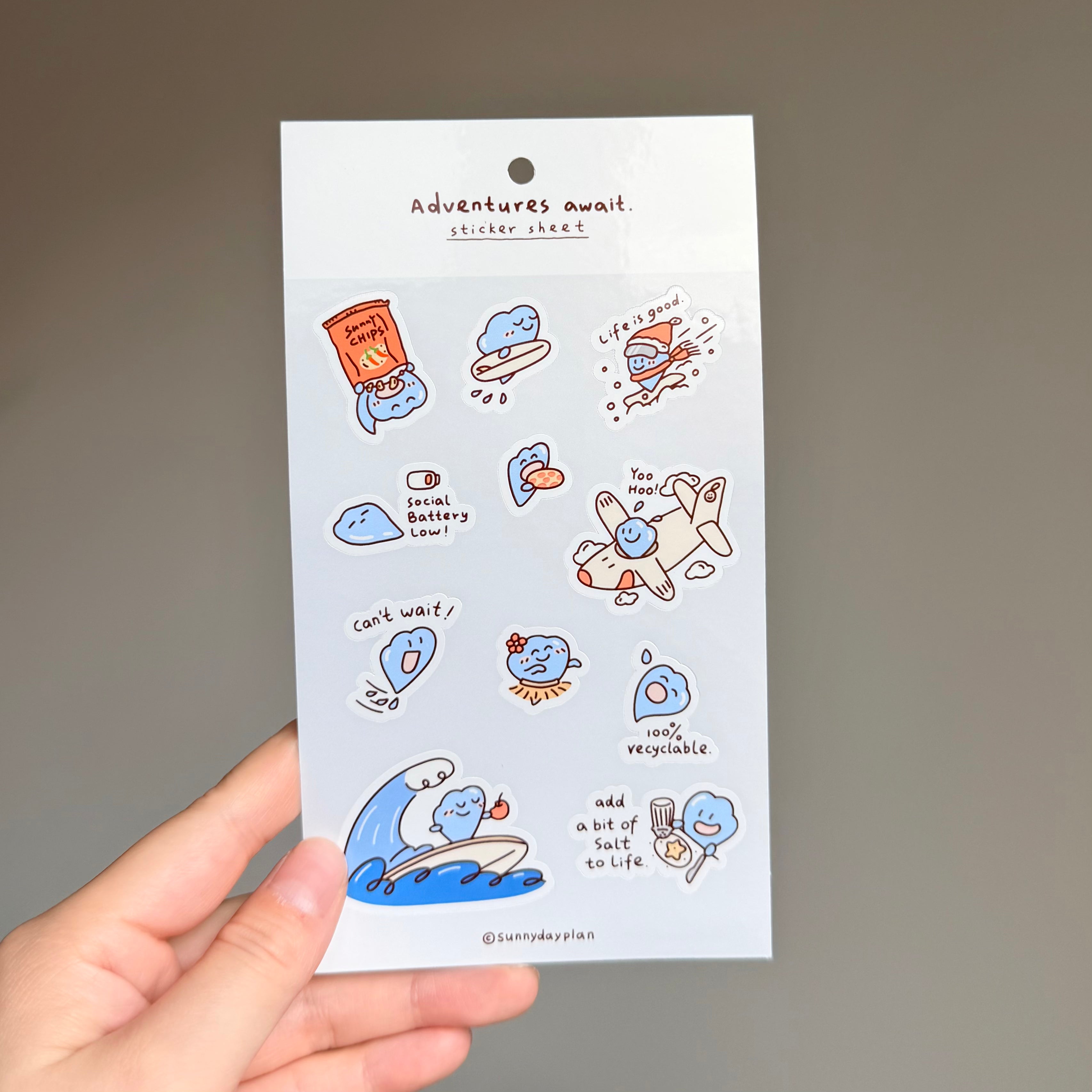 Ocean Wave Sticker Sheet