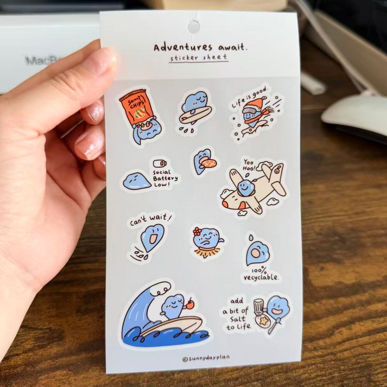 Little Ocean Wave Sticker Sheet · Adventure awaits