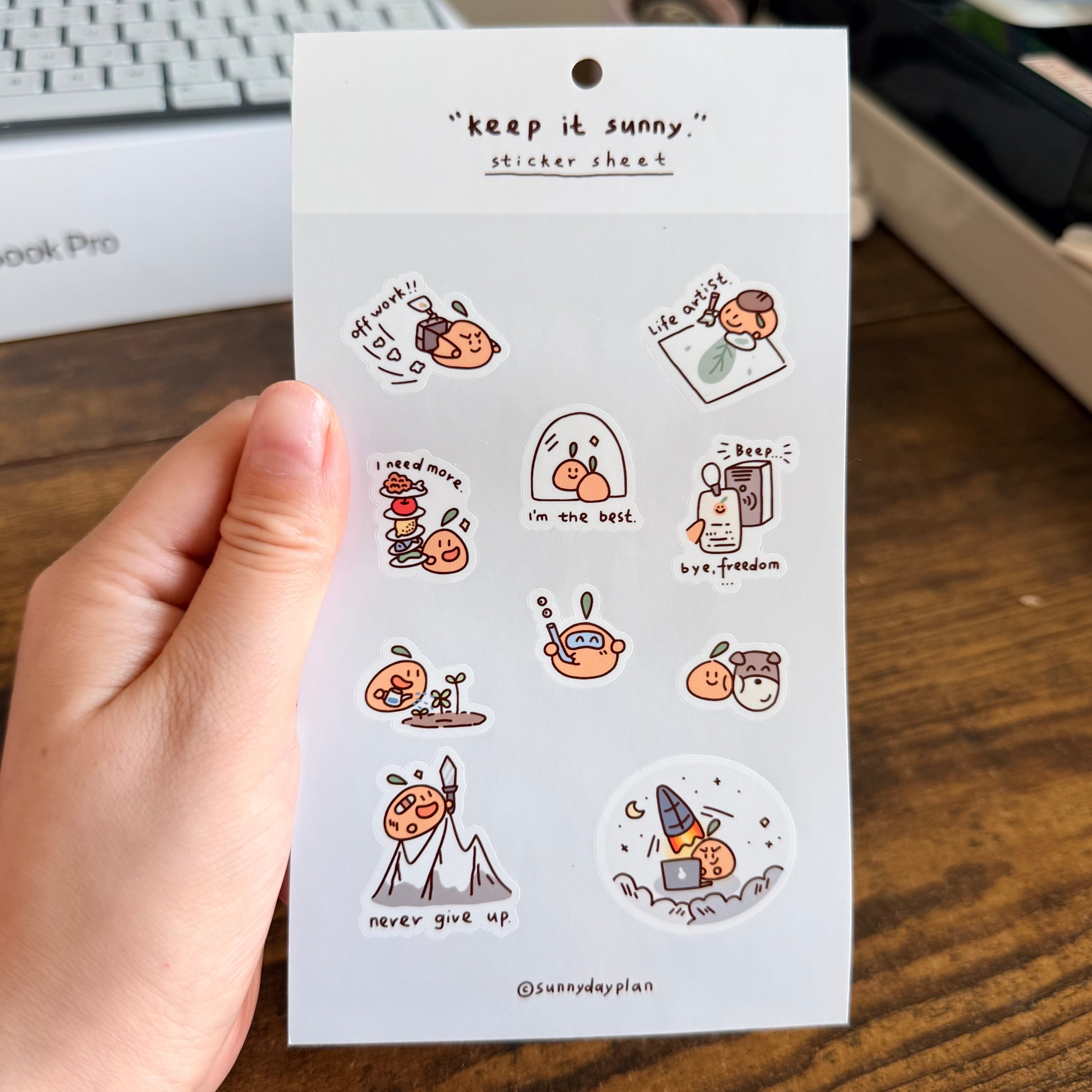 Cute Orange Sticker Sheet · Keep it sunny