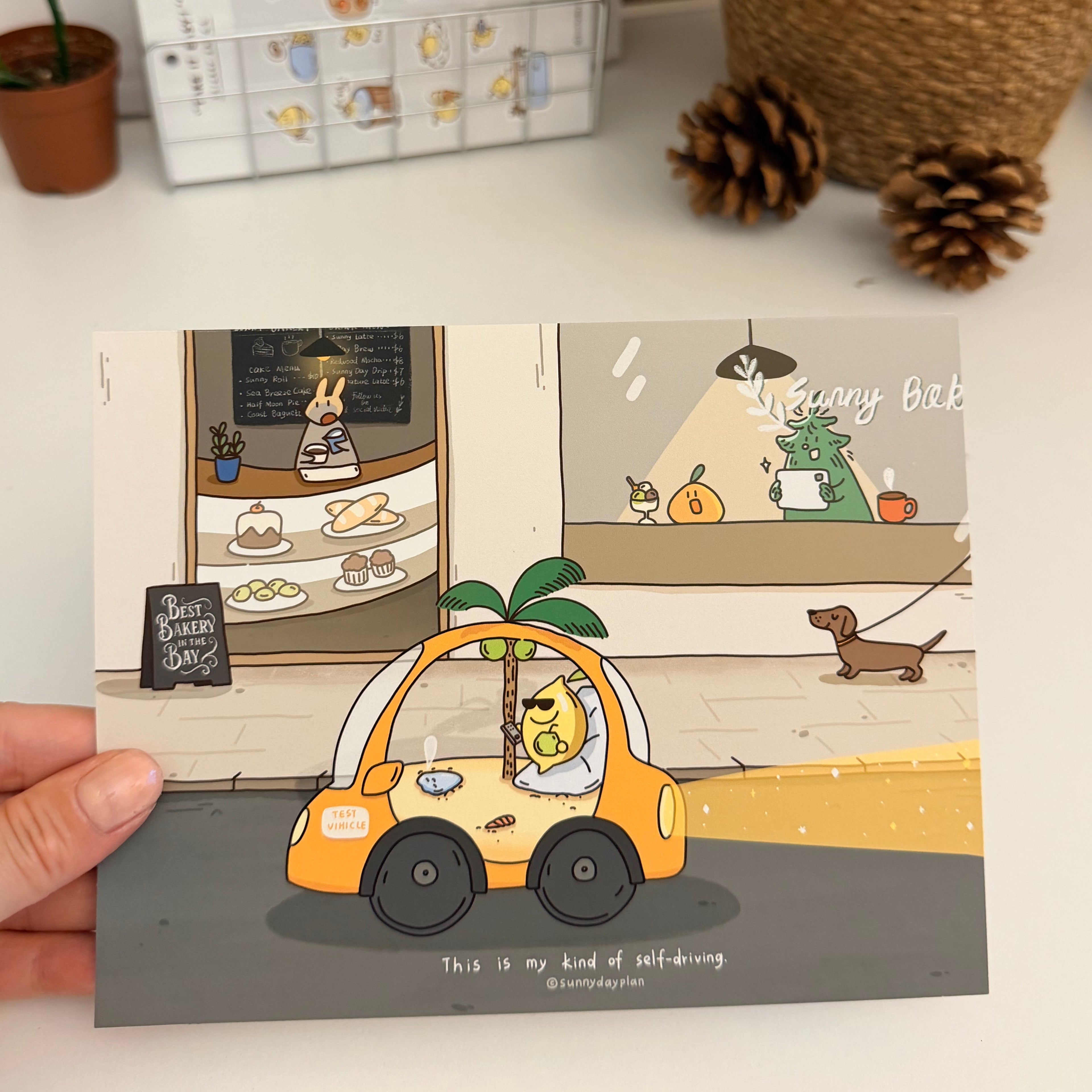 Beach Car · Illustration Print · Sunny Day Plan