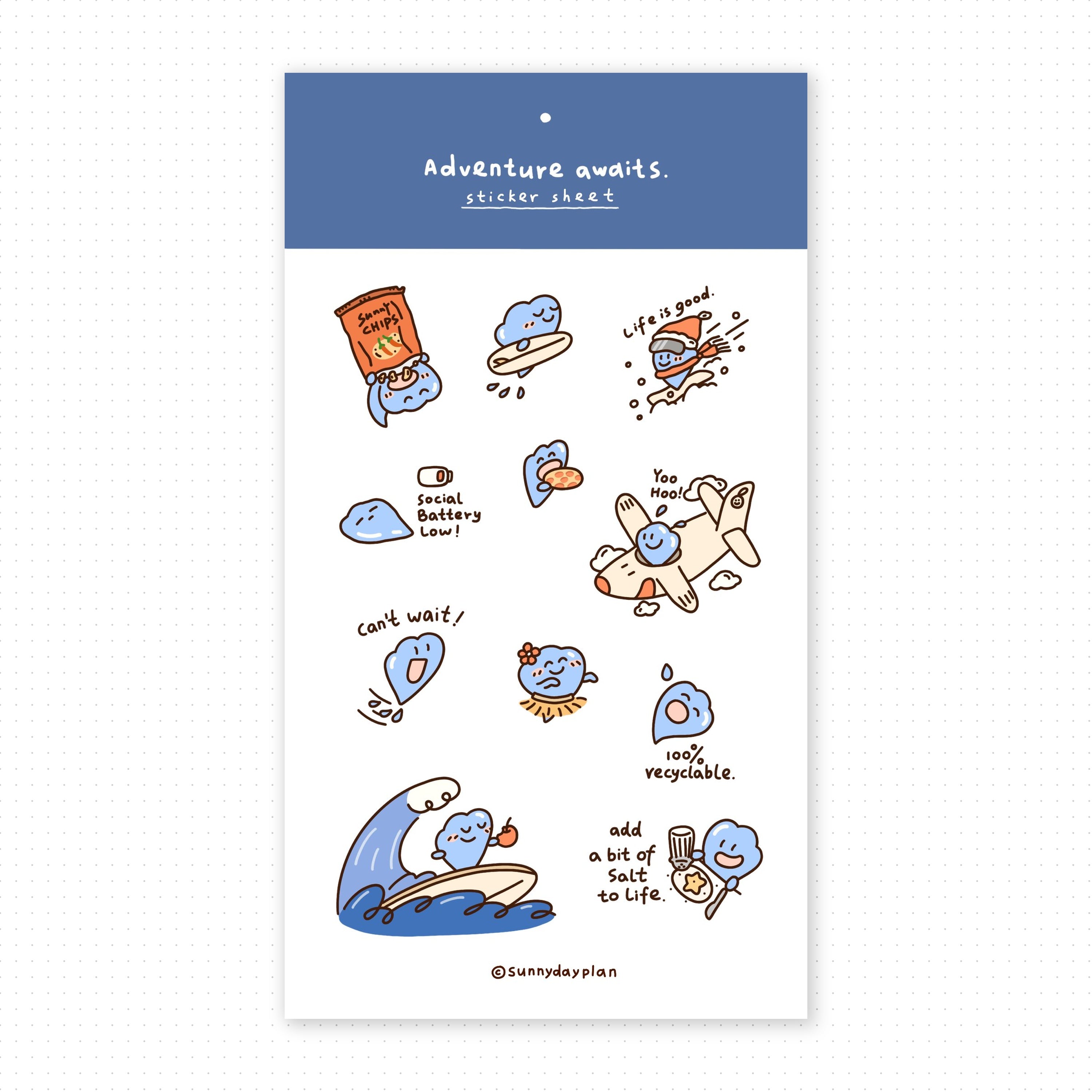 Ocean Wave Sticker Sheet