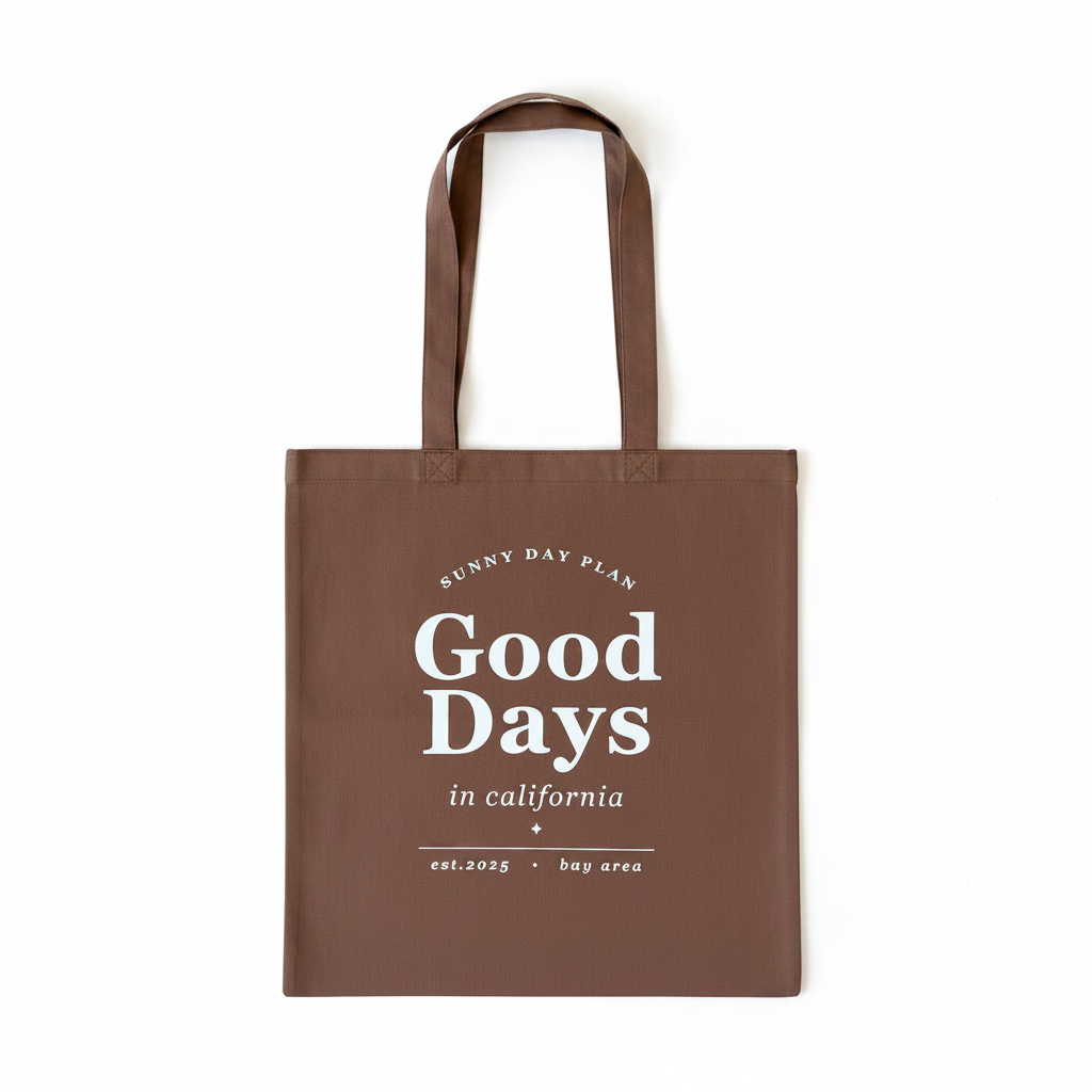 Good Days Brown Tote Bag