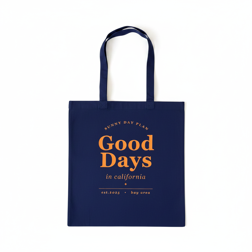 Good Days Navy Tote Bag