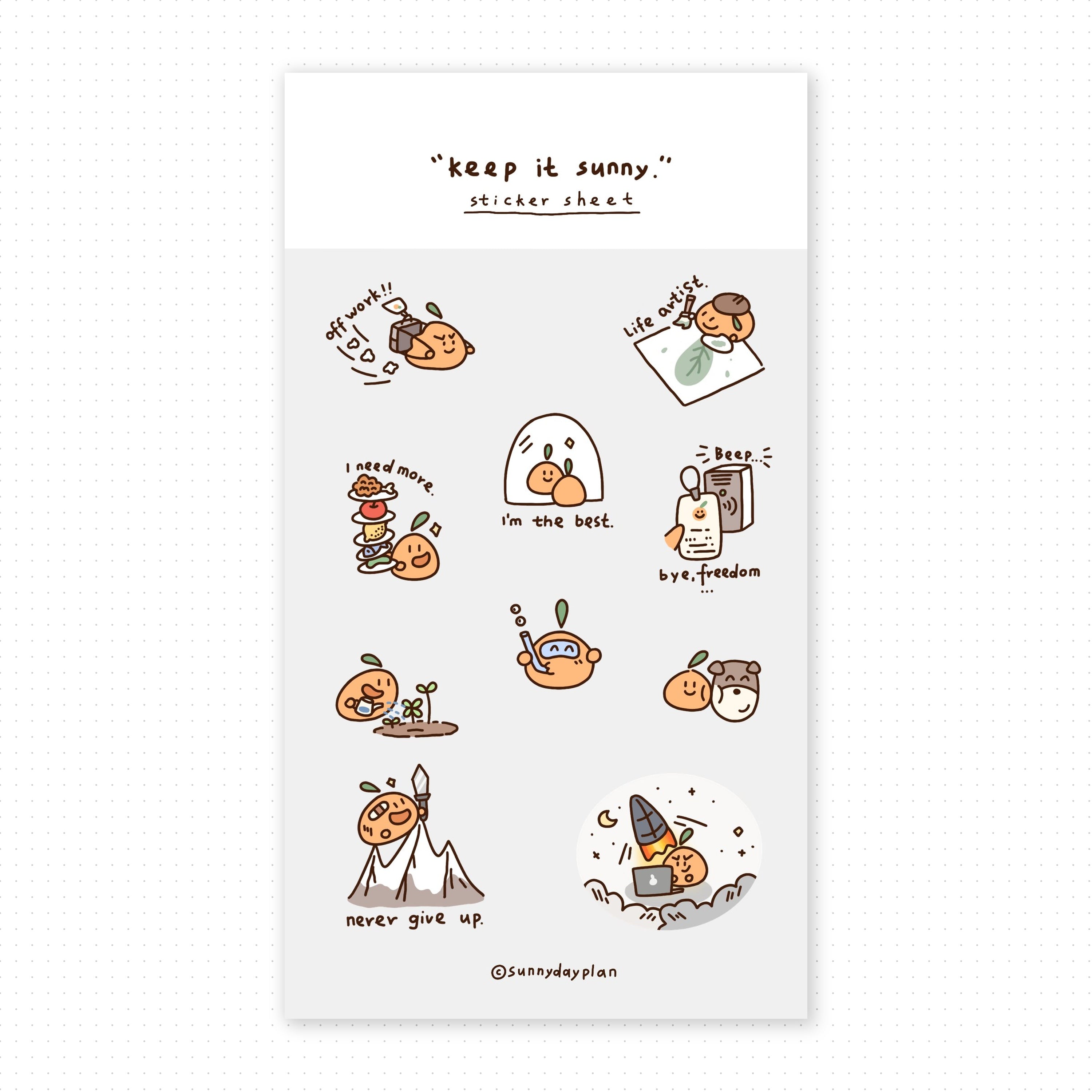 Orange Sticker Sheet