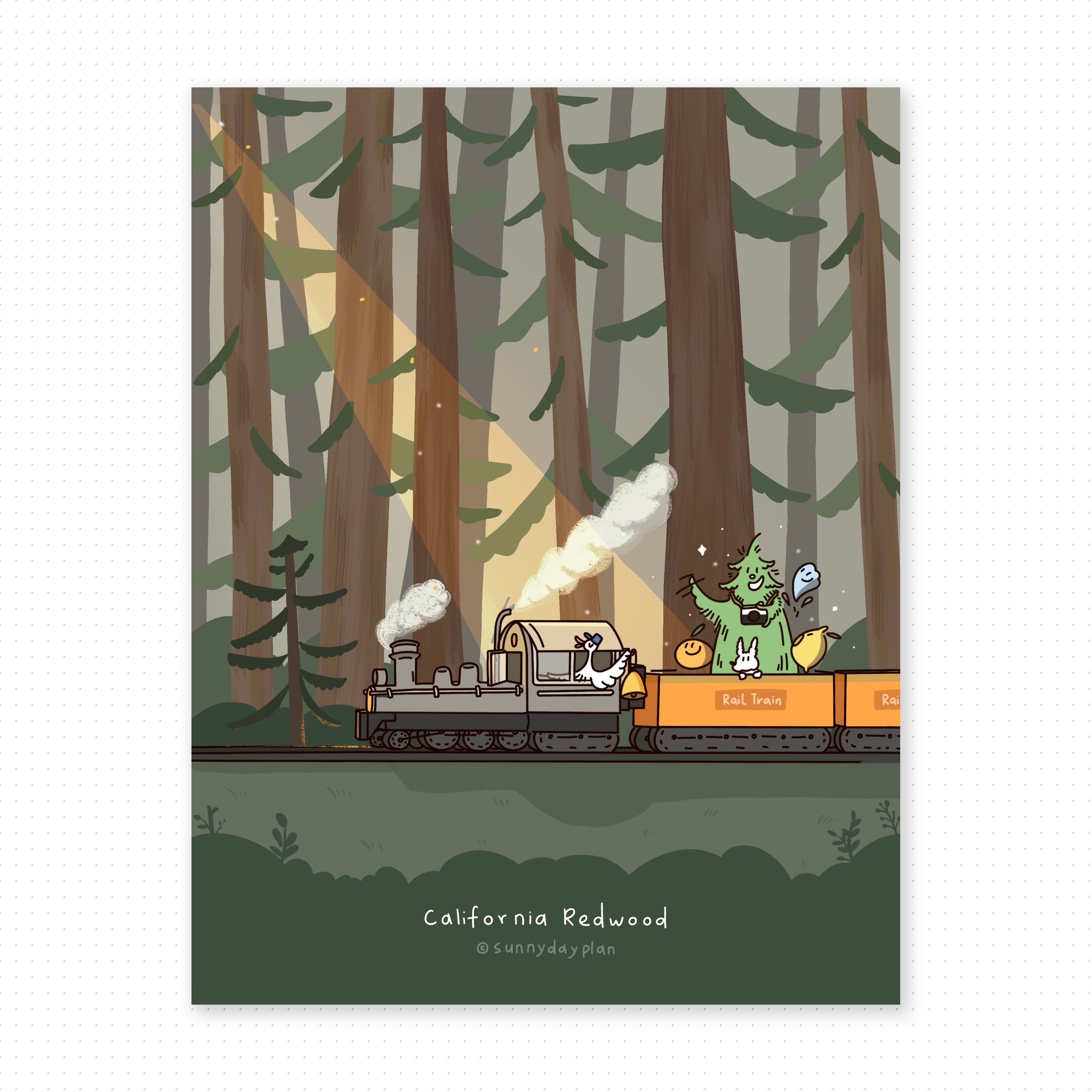 Redwood Rail Print
