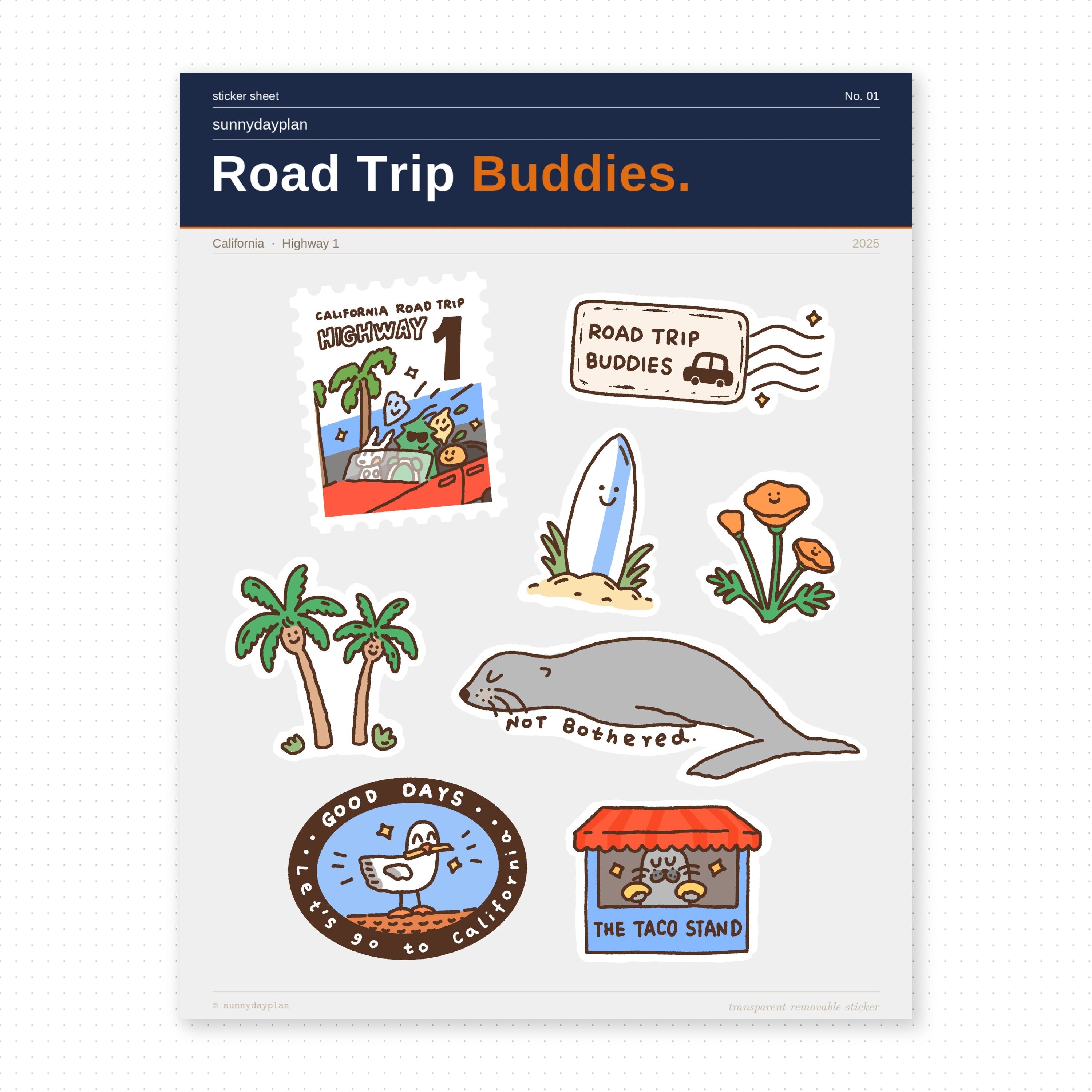 Road Trip Buddies Sticker Sheet